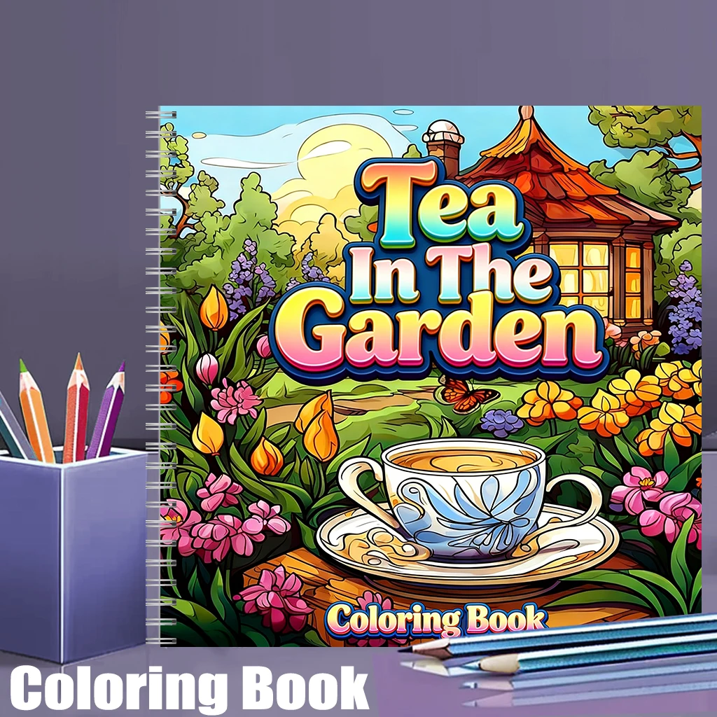 Painting Supplies - Libro para colorear Tea In The