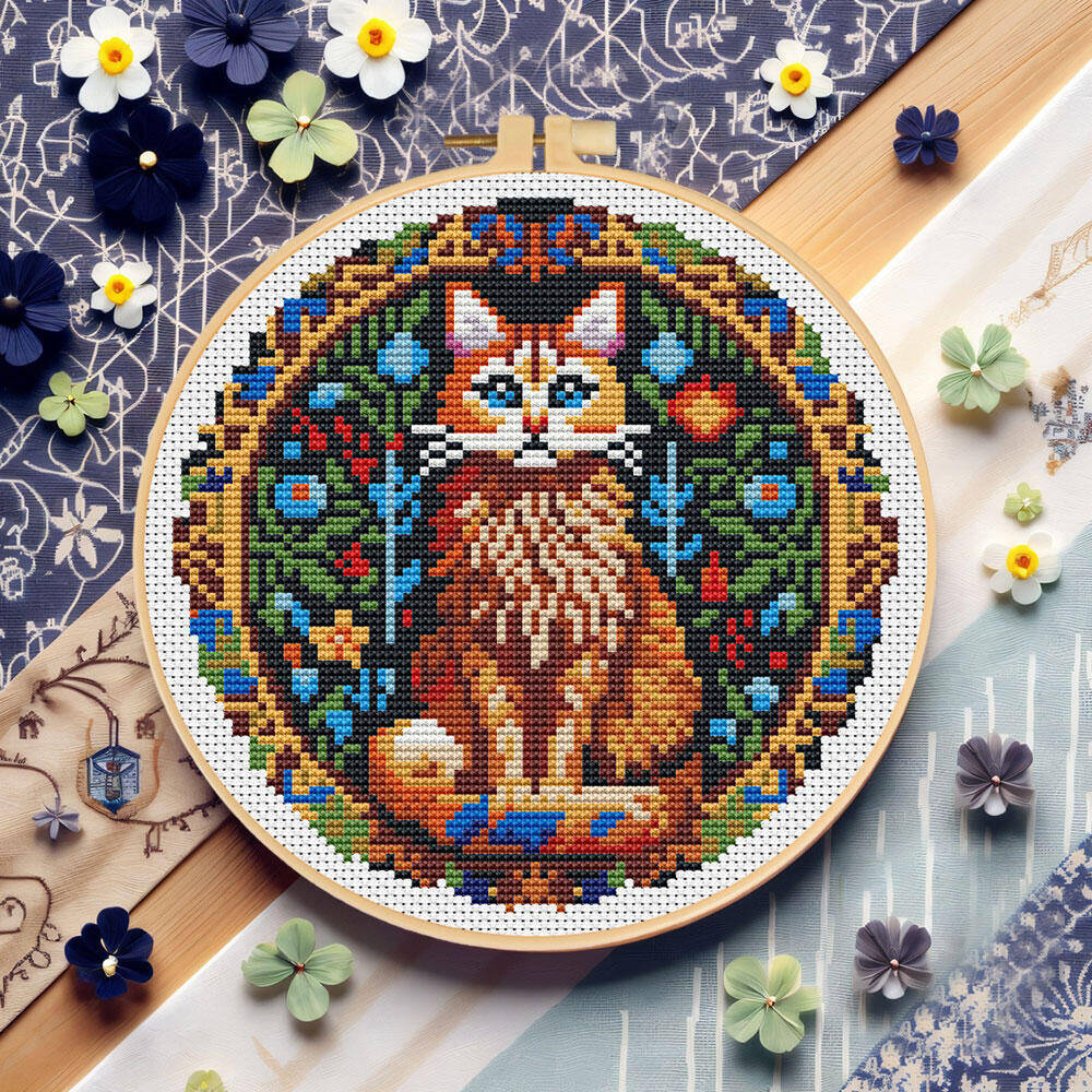 DIY punto de cruz gato Animal  - Cotton Embroidery Thread Skeins reseña y precio