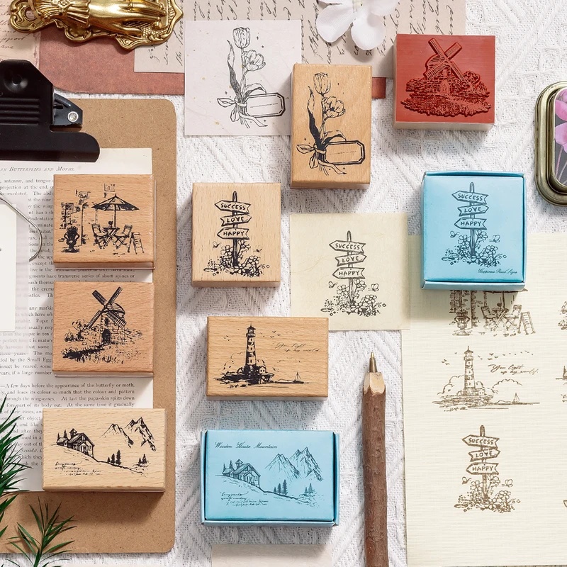 Sellos de goma de madera de es - Scrapbooking reseña y precio