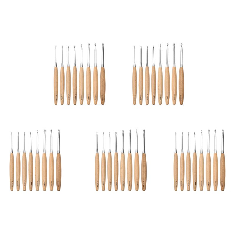 M12K-40 piezas, ganchos de gan - Wooden Crochet Hooks Ergonomic Handle reseña y precio